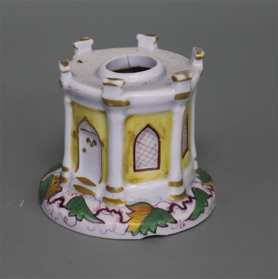 A Staffordshire cottage pastille burner height 5.5cm